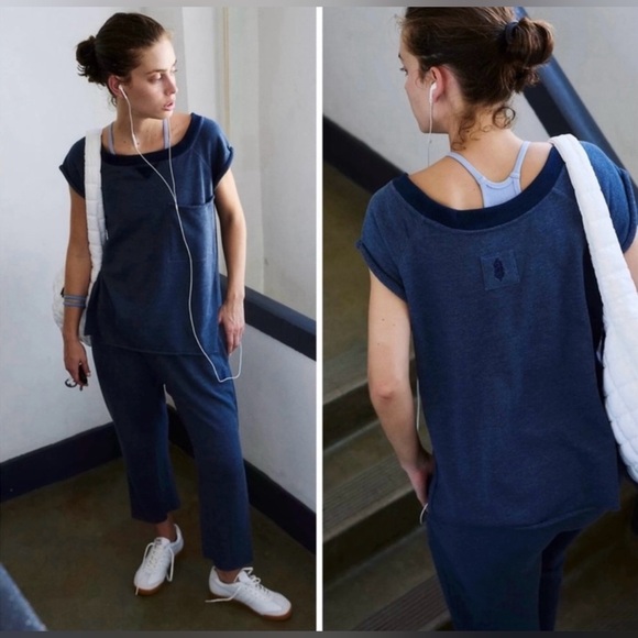 FP Movement by Free People Pants - NWT Free People Movement S One to Beat Set in Midnight Navy Blue 2 Piece New